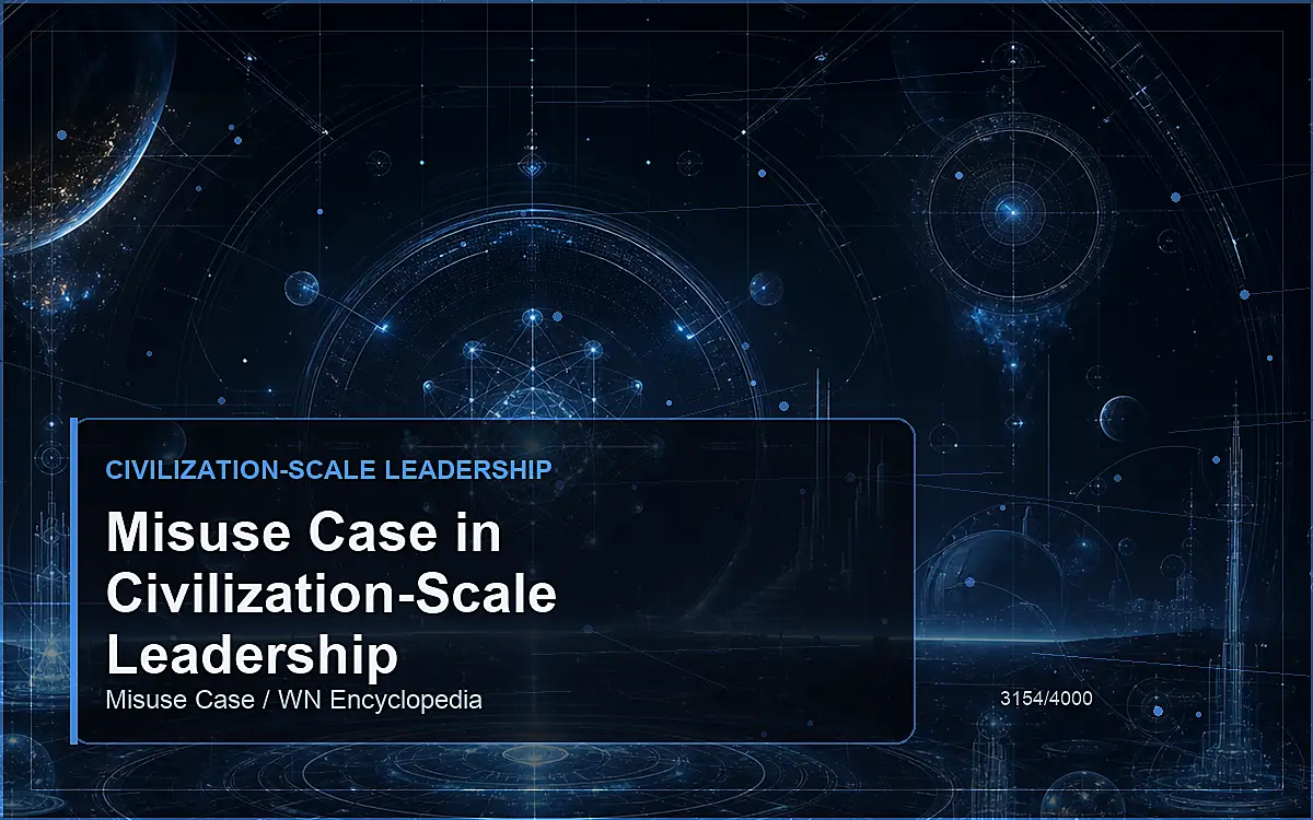 AI-generated encyclopedia reference image for Misuse Case in Civilization-Scale Leadership