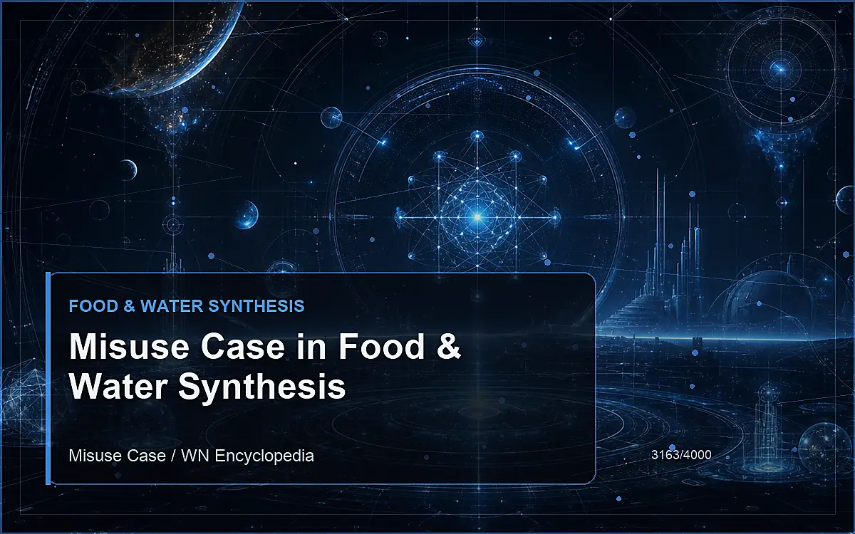 AI-generated encyclopedia reference image for Misuse Case in Food & Water Synthesis