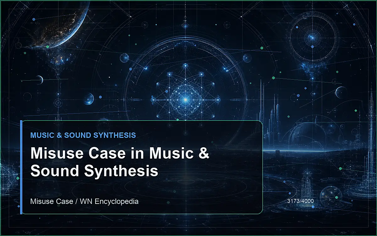 AI-generated encyclopedia reference image for Misuse Case in Music & Sound Synthesis