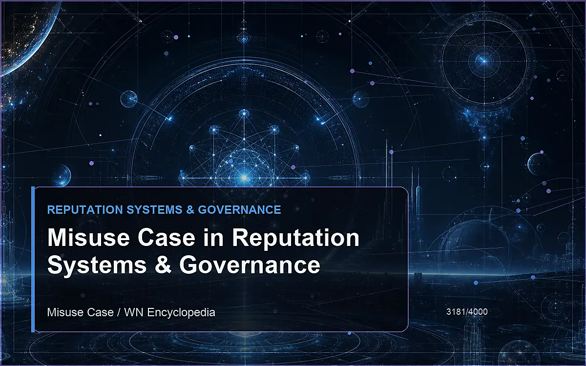 AI-generated encyclopedia reference image for Misuse Case in Reputation Systems & Governance