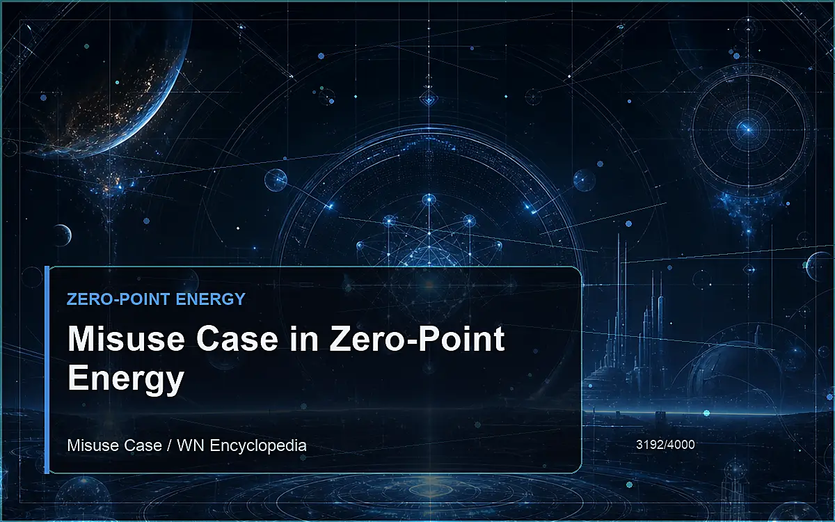 AI-generated encyclopedia reference image for Misuse Case in Zero-Point Energy