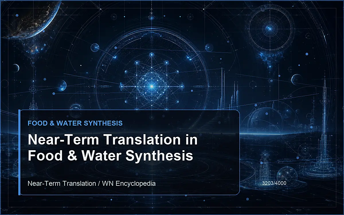 AI-generated encyclopedia reference image for Near-Term Translation in Food & Water Synthesis