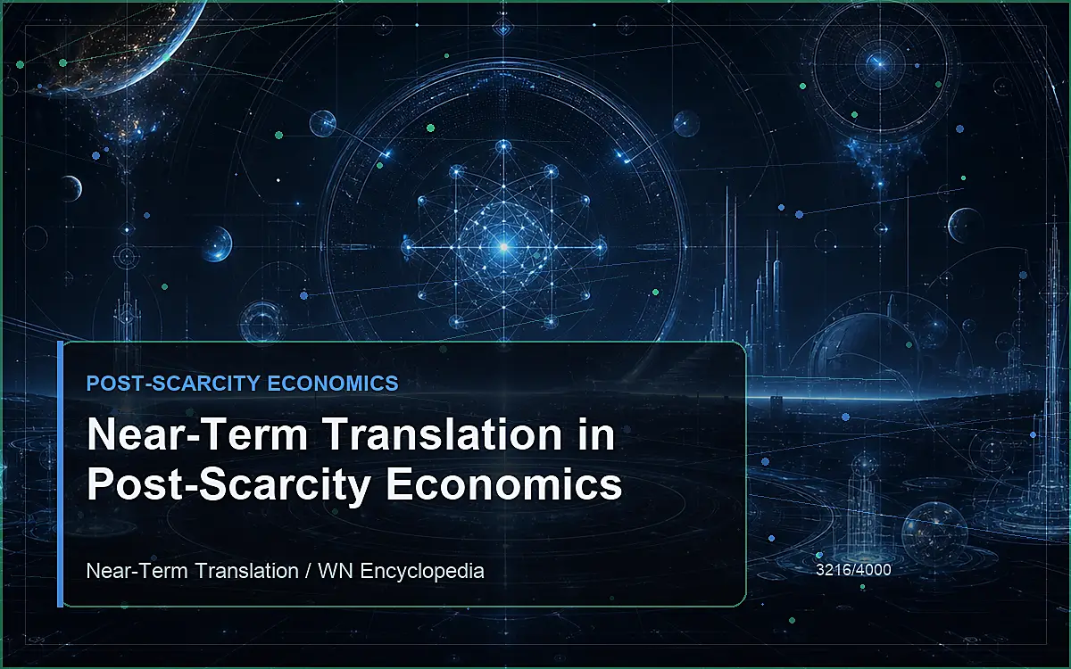 AI-generated encyclopedia reference image for Near-Term Translation in Post-Scarcity Economics
