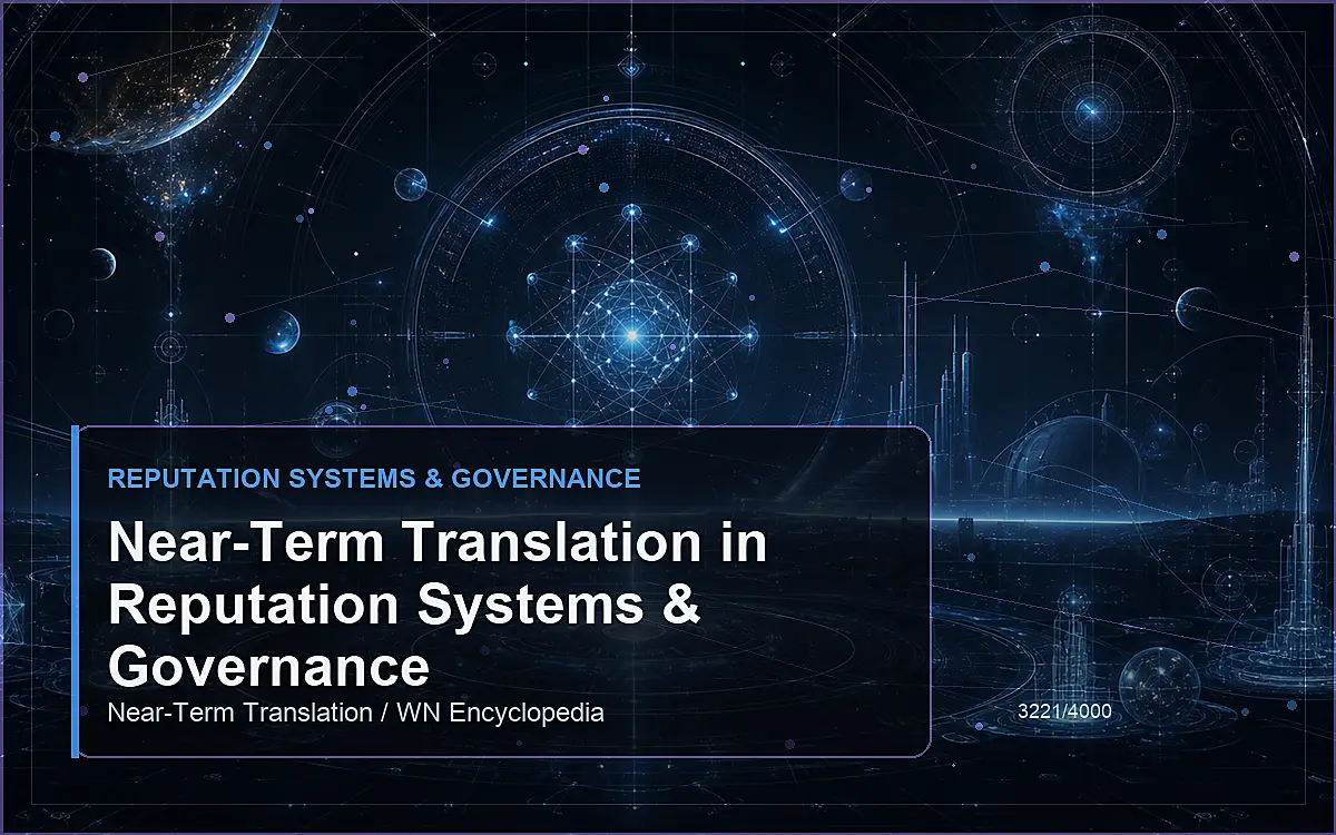 AI-generated encyclopedia reference image for Near-Term Translation in Reputation Systems & Governance