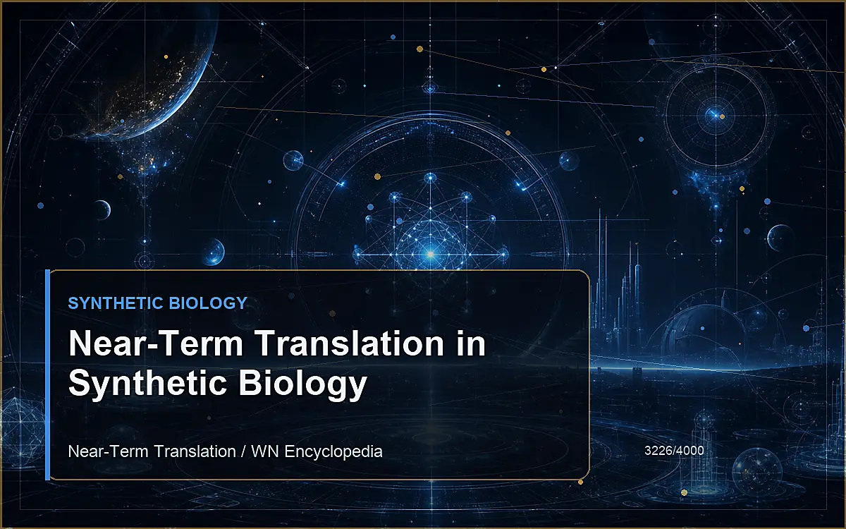 AI-generated encyclopedia reference image for Near-Term Translation in Synthetic Biology