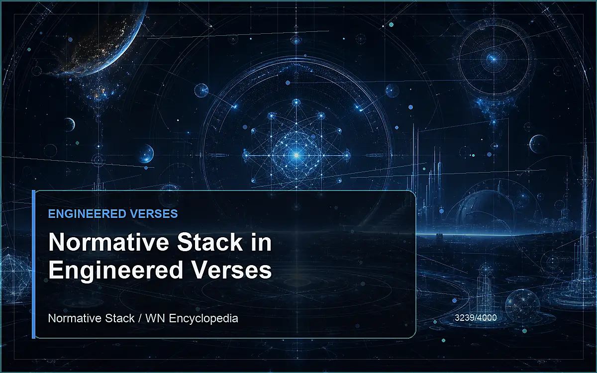 AI-generated encyclopedia reference image for Normative Stack in Engineered Verses