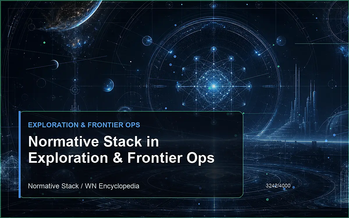 AI-generated encyclopedia reference image for Normative Stack in Exploration & Frontier Ops