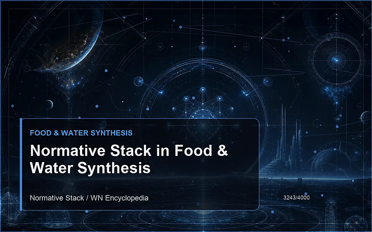AI-generated encyclopedia reference image for Normative Stack in Food & Water Synthesis