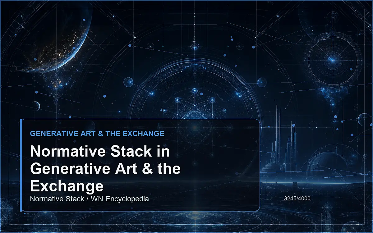 AI-generated encyclopedia reference image for Normative Stack in Generative Art & the Exchange