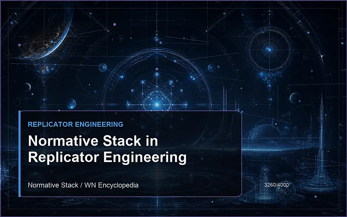 AI-generated encyclopedia reference image for Normative Stack in Replicator Engineering