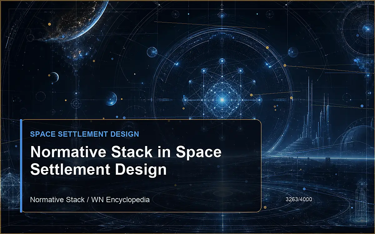 AI-generated encyclopedia reference image for Normative Stack in Space Settlement Design