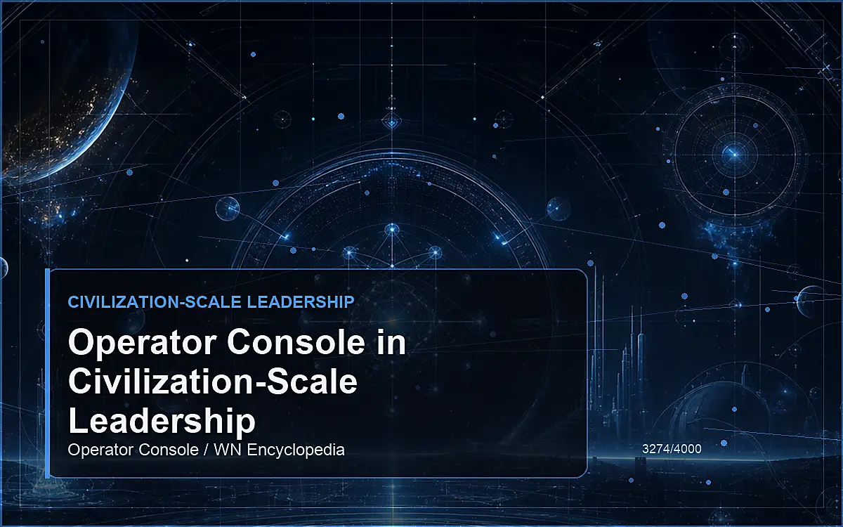 AI-generated encyclopedia reference image for Operator Console in Civilization-Scale Leadership