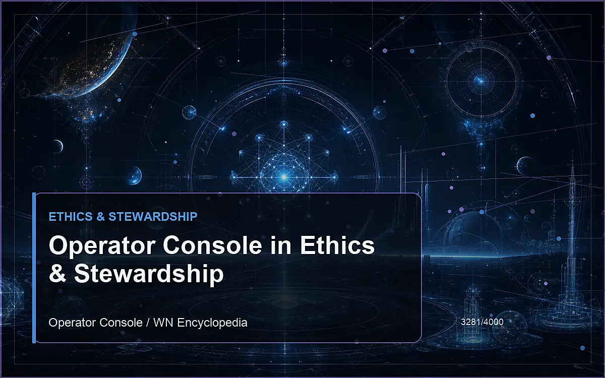 AI-generated encyclopedia reference image for Operator Console in Ethics & Stewardship