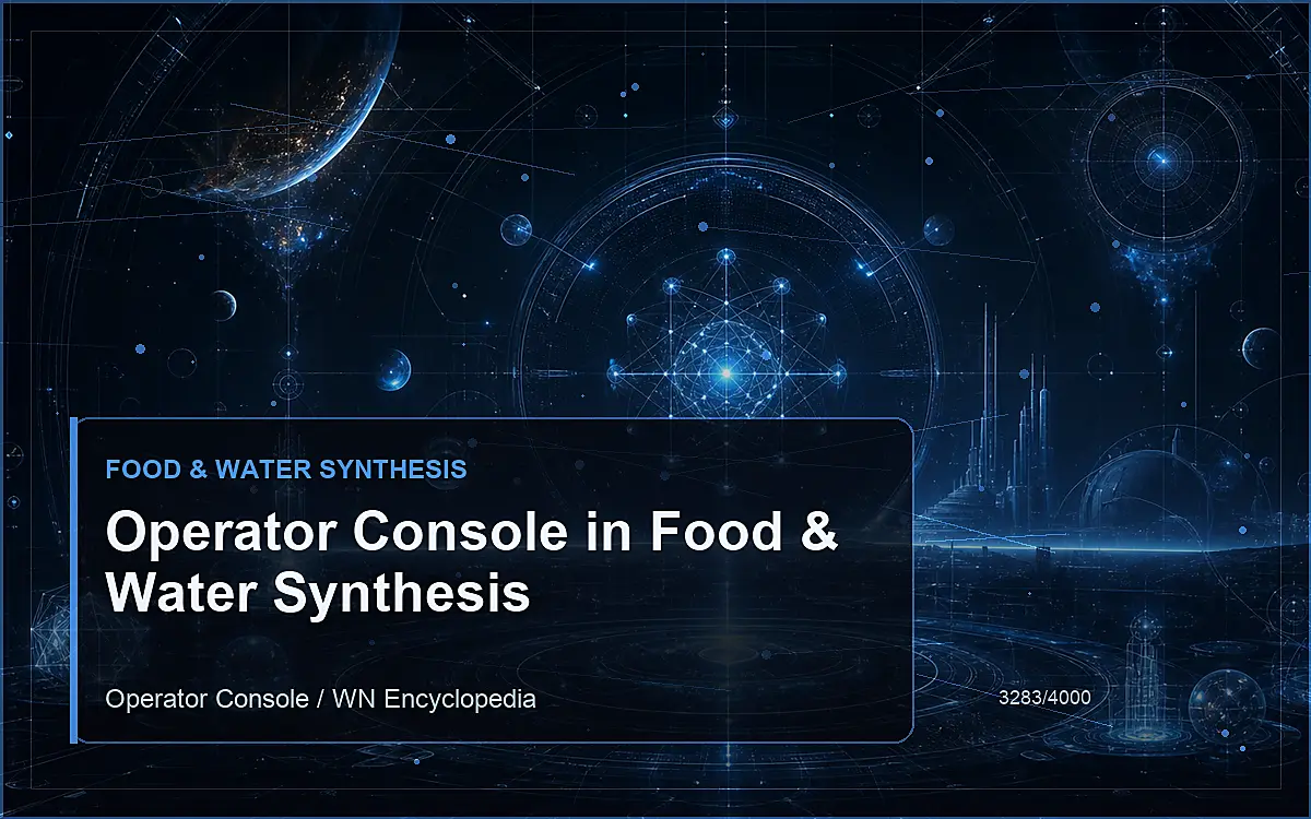 AI-generated encyclopedia reference image for Operator Console in Food & Water Synthesis