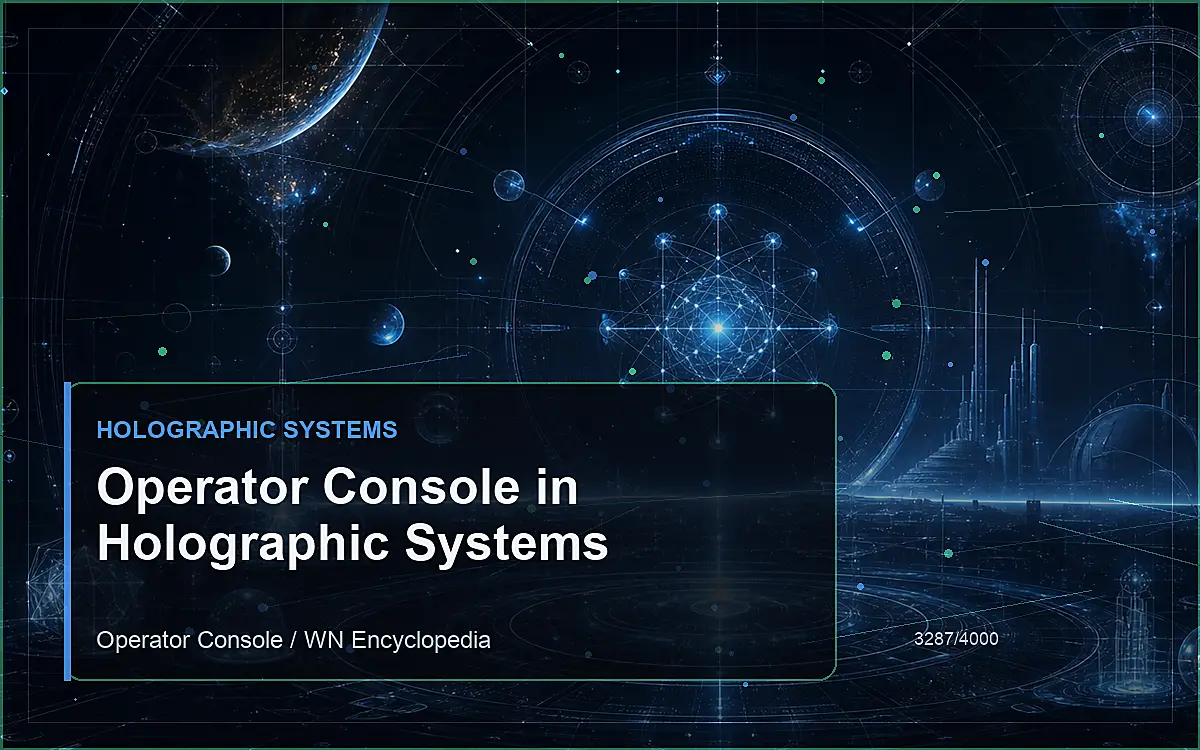 AI-generated encyclopedia reference image for Operator Console in Holographic Systems