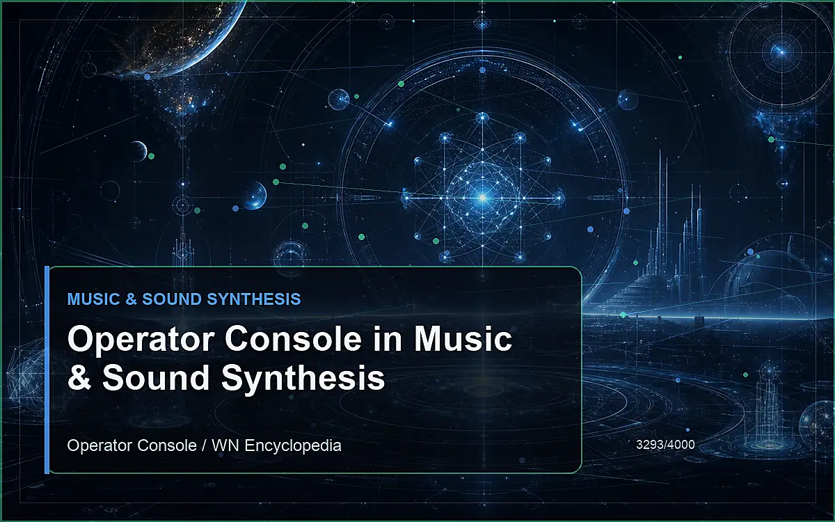 AI-generated encyclopedia reference image for Operator Console in Music & Sound Synthesis