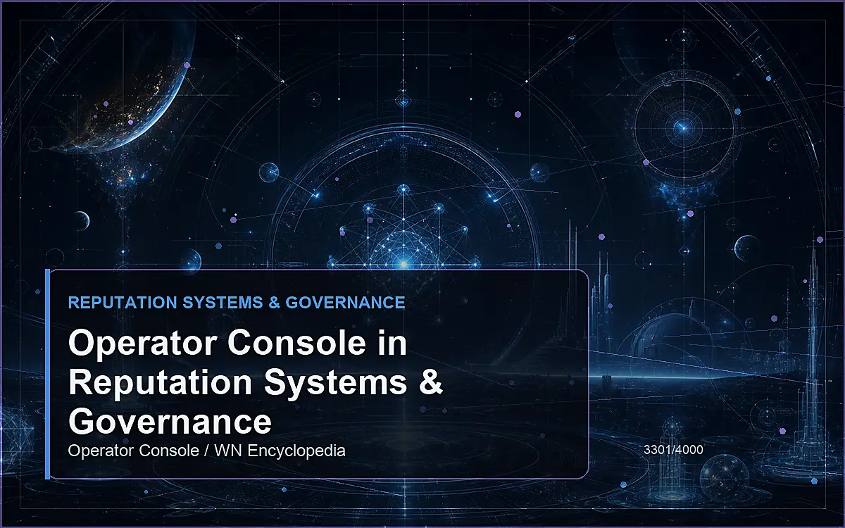 AI-generated encyclopedia reference image for Operator Console in Reputation Systems & Governance
