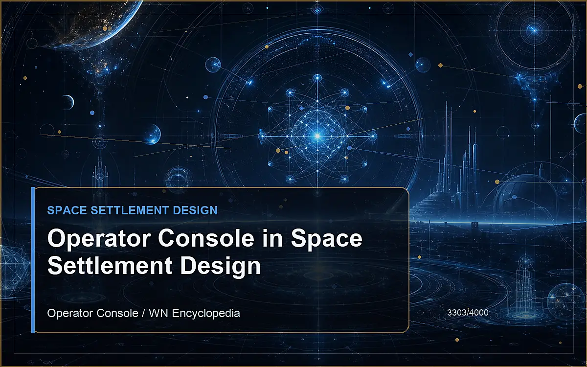 AI-generated encyclopedia reference image for Operator Console in Space Settlement Design