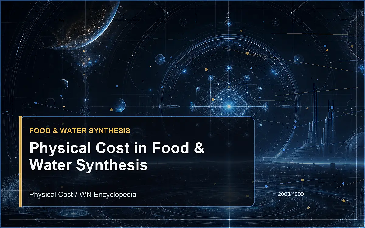 AI-generated encyclopedia reference image for Physical Cost in Food & Water Synthesis