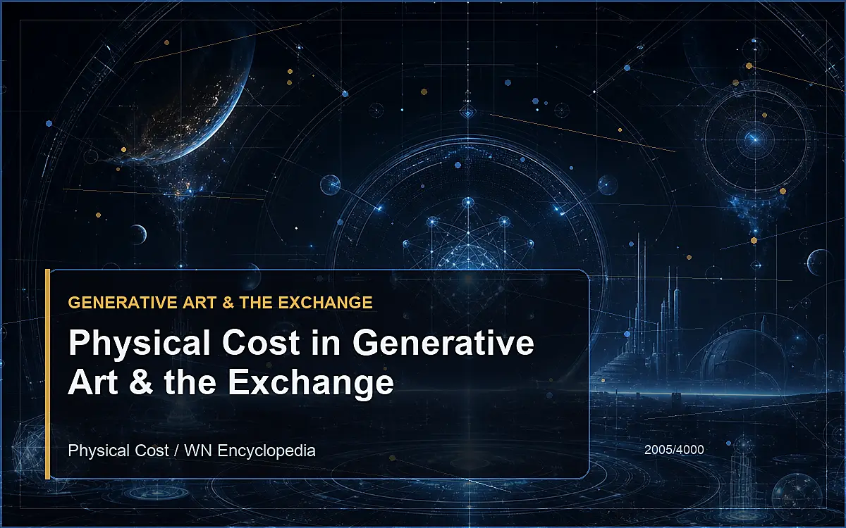 AI-generated encyclopedia reference image for Physical Cost in Generative Art & the Exchange