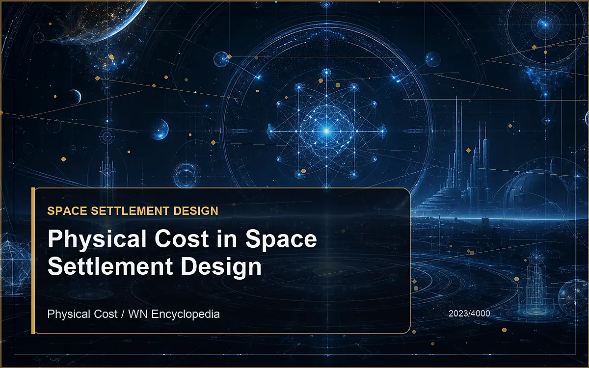 AI-generated encyclopedia reference image for Physical Cost in Space Settlement Design