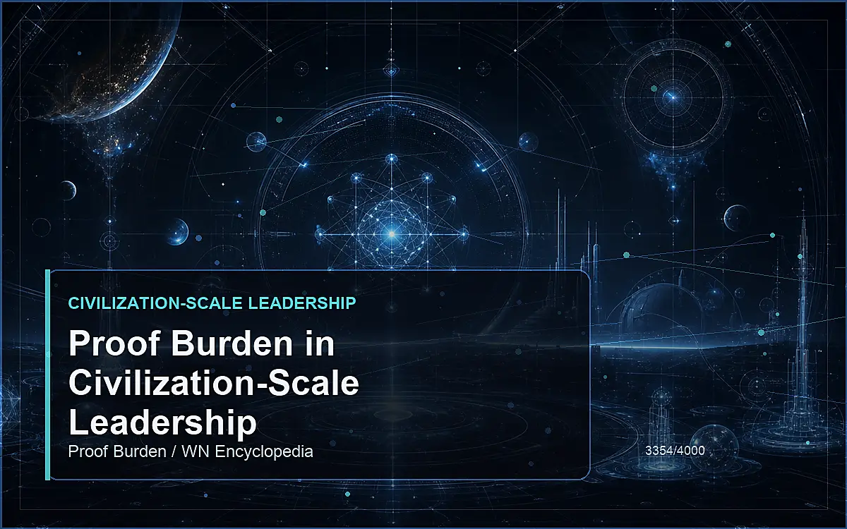 AI-generated encyclopedia reference image for Proof Burden in Civilization-Scale Leadership