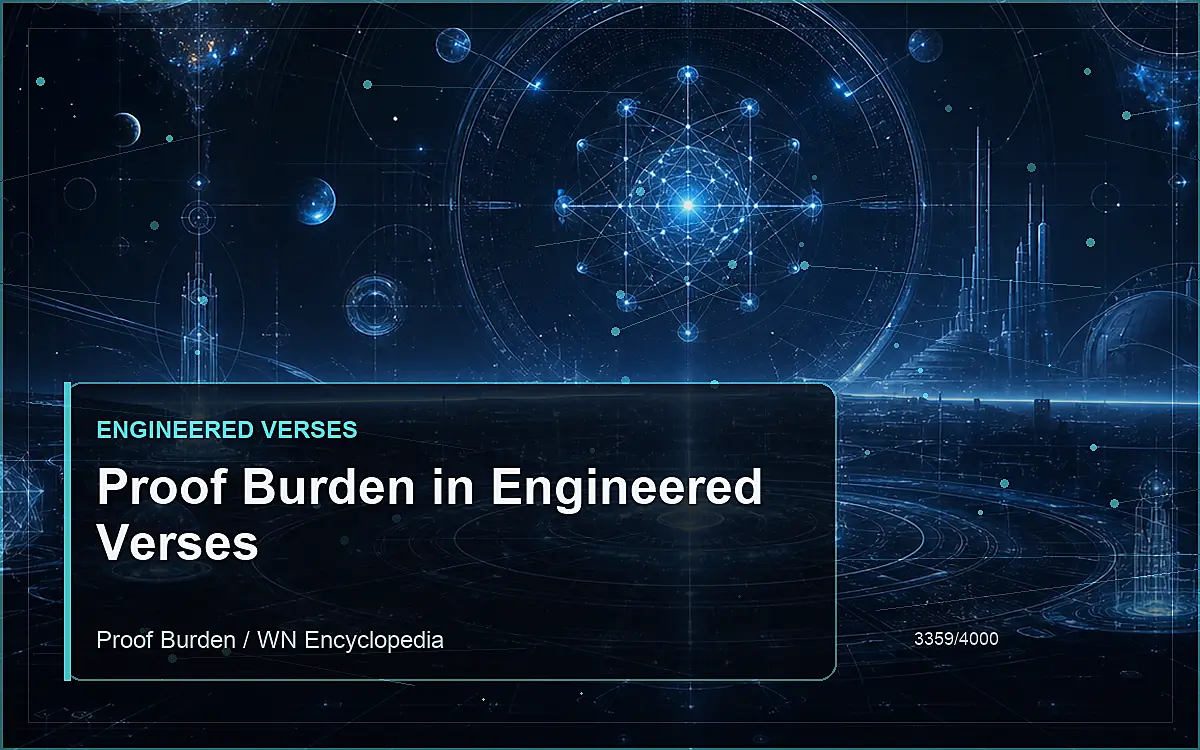 AI-generated encyclopedia reference image for Proof Burden in Engineered Verses