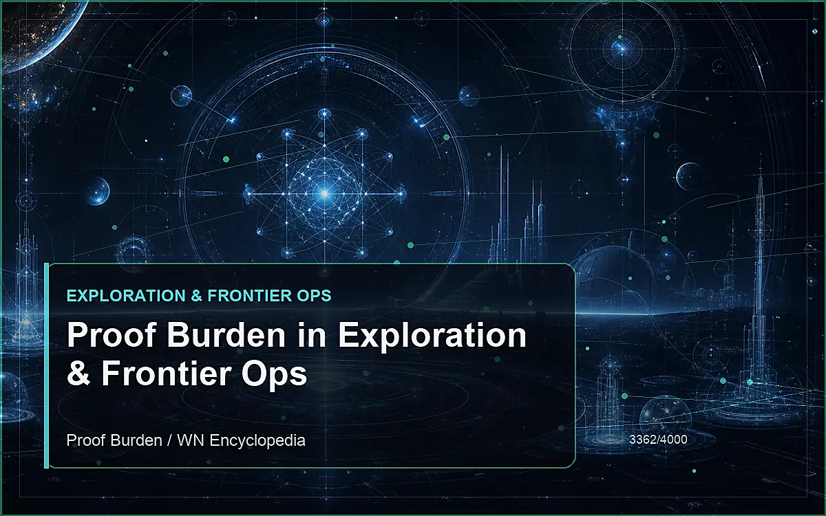 AI-generated encyclopedia reference image for Proof Burden in Exploration & Frontier Ops