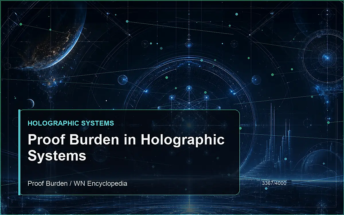 AI-generated encyclopedia reference image for Proof Burden in Holographic Systems