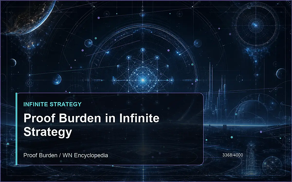 AI-generated encyclopedia reference image for Proof Burden in Infinite Strategy