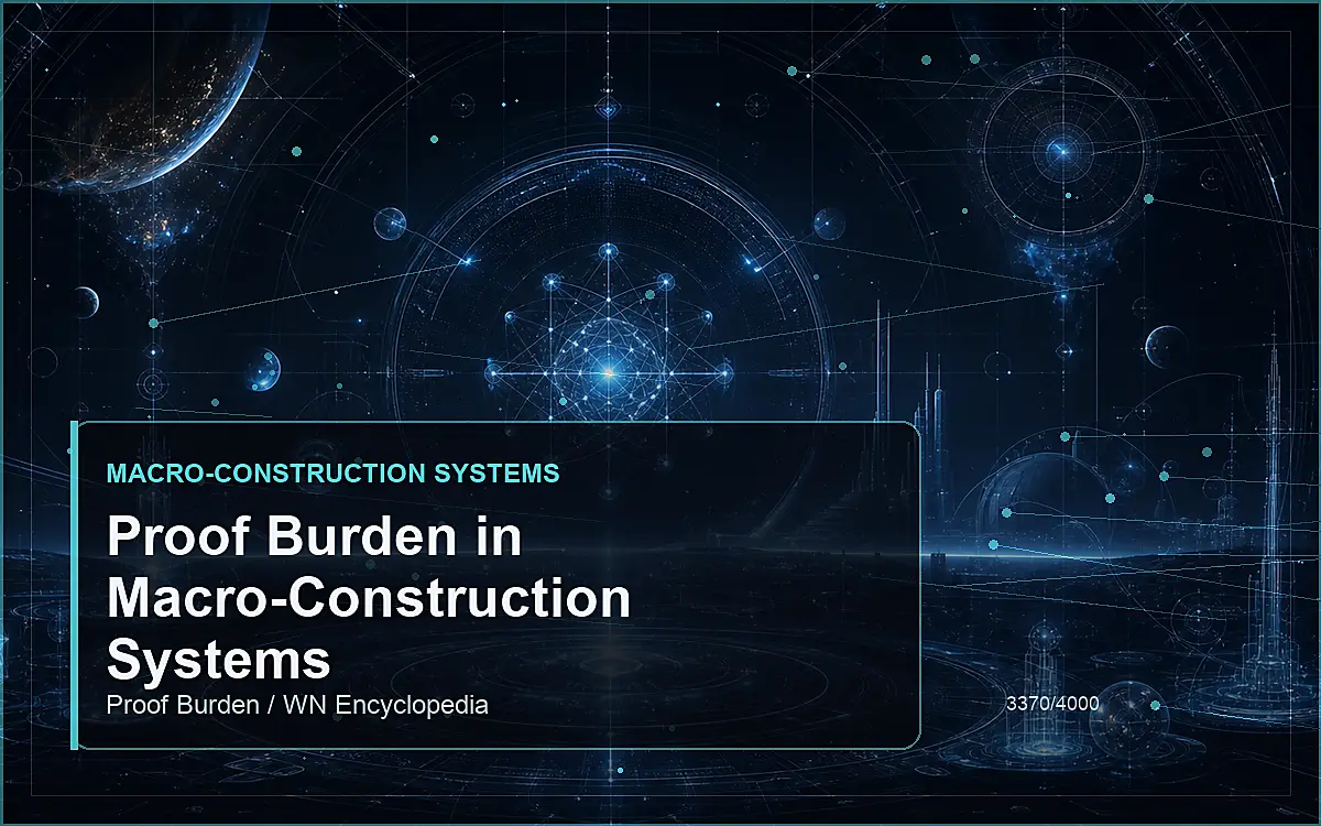 AI-generated encyclopedia reference image for Proof Burden in Macro-Construction Systems