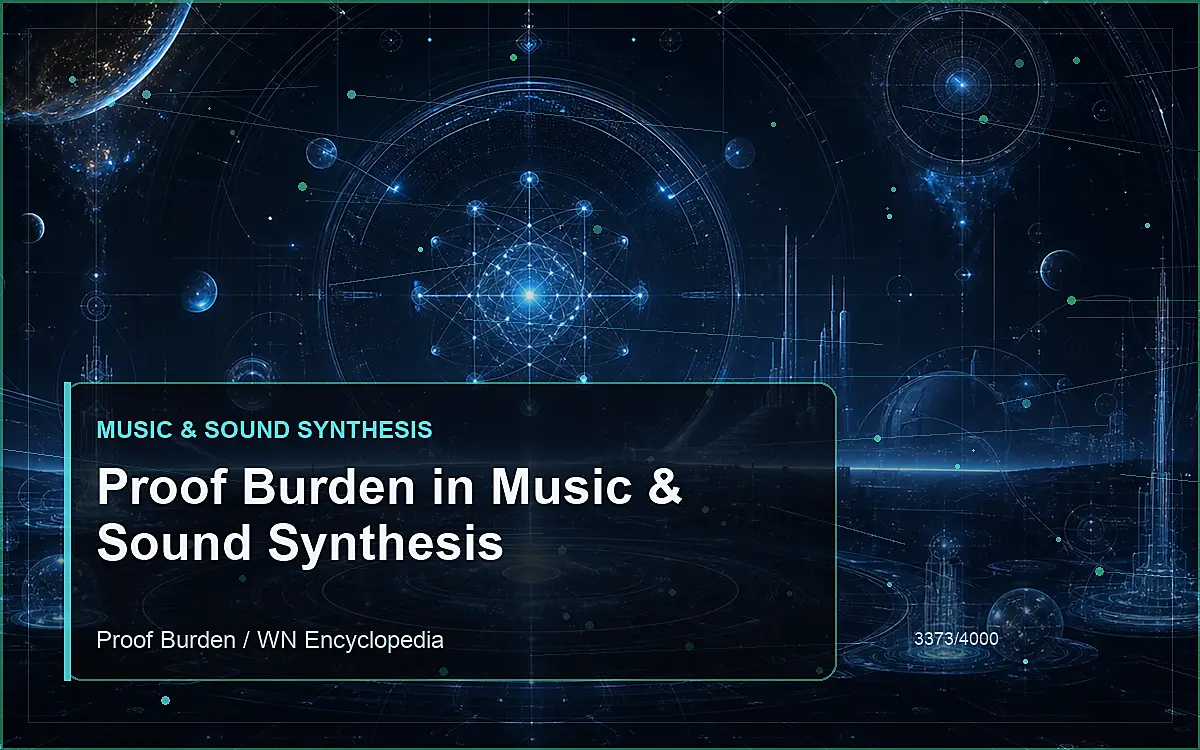 AI-generated encyclopedia reference image for Proof Burden in Music & Sound Synthesis