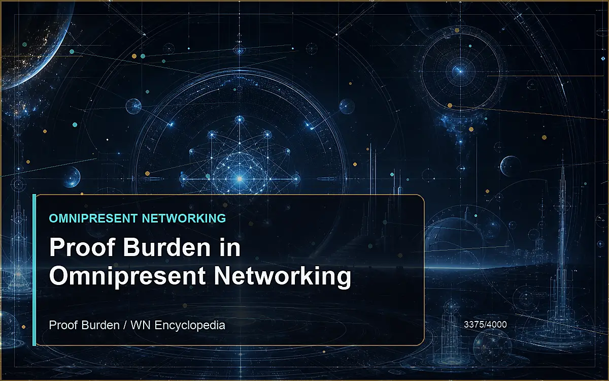 AI-generated encyclopedia reference image for Proof Burden in Omnipresent Networking