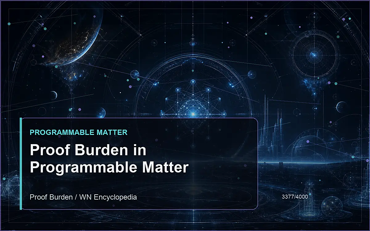 AI-generated encyclopedia reference image for Proof Burden in Programmable Matter