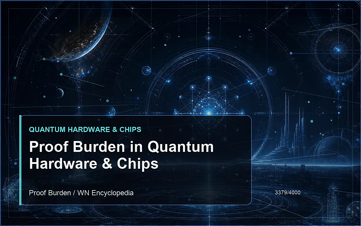 AI-generated encyclopedia reference image for Proof Burden in Quantum Hardware & Chips