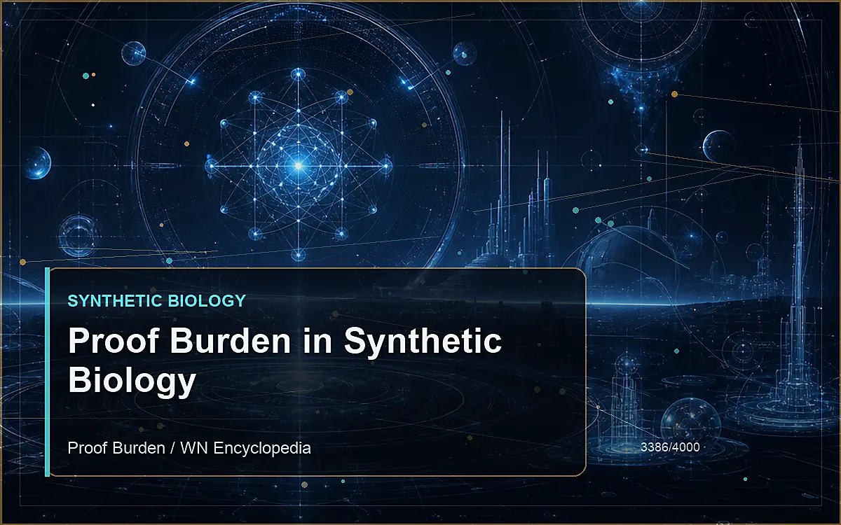 AI-generated encyclopedia reference image for Proof Burden in Synthetic Biology