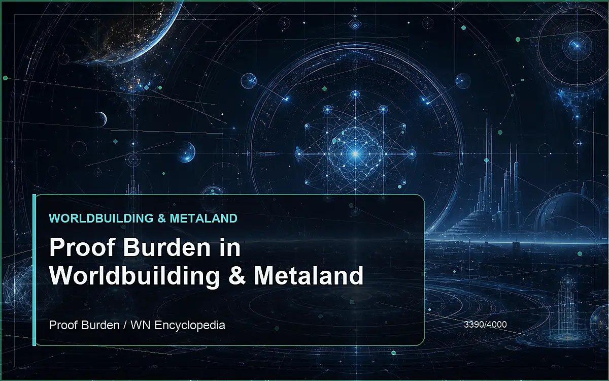 AI-generated encyclopedia reference image for Proof Burden in Worldbuilding & Metaland