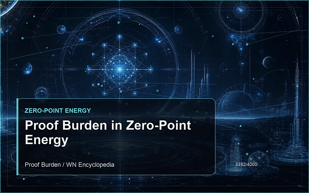 AI-generated encyclopedia reference image for Proof Burden in Zero-Point Energy
