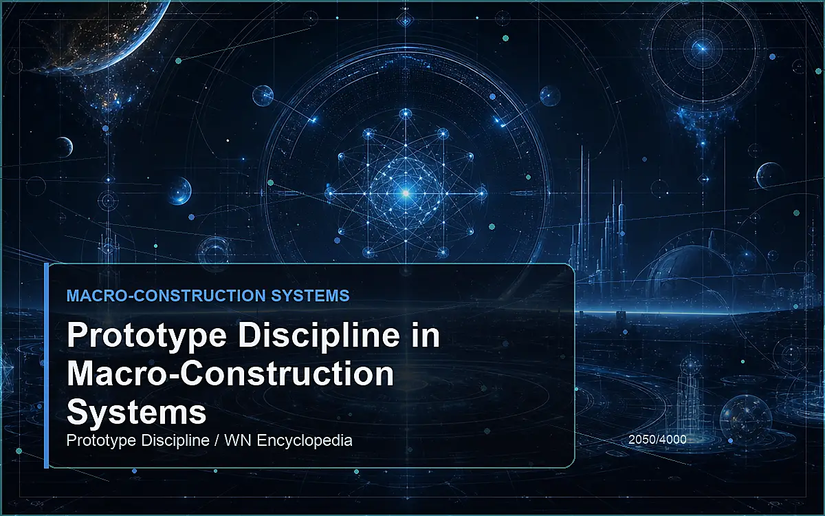 AI-generated encyclopedia reference image for Prototype Discipline in Macro-Construction Systems