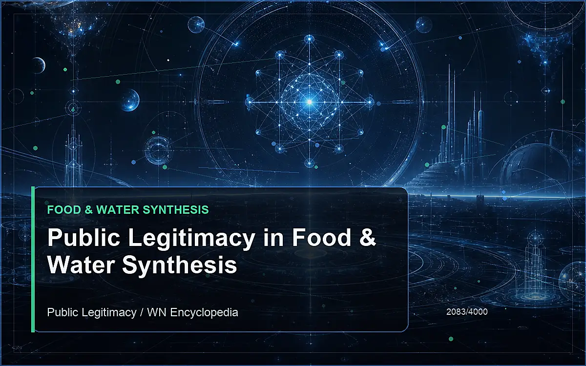 AI-generated encyclopedia reference image for Public Legitimacy in Food & Water Synthesis