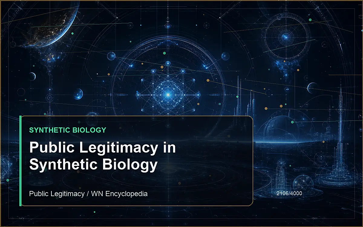AI-generated encyclopedia reference image for Public Legitimacy in Synthetic Biology
