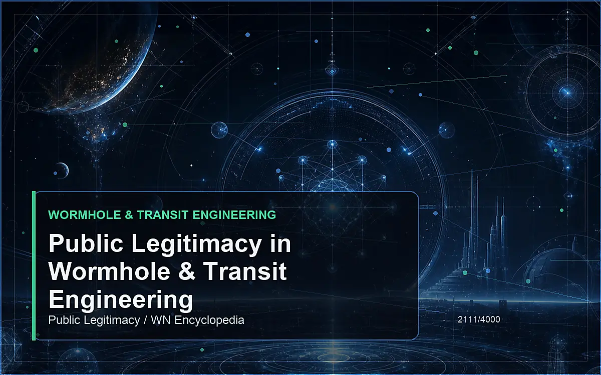 AI-generated encyclopedia reference image for Public Legitimacy in Wormhole & Transit Engineering