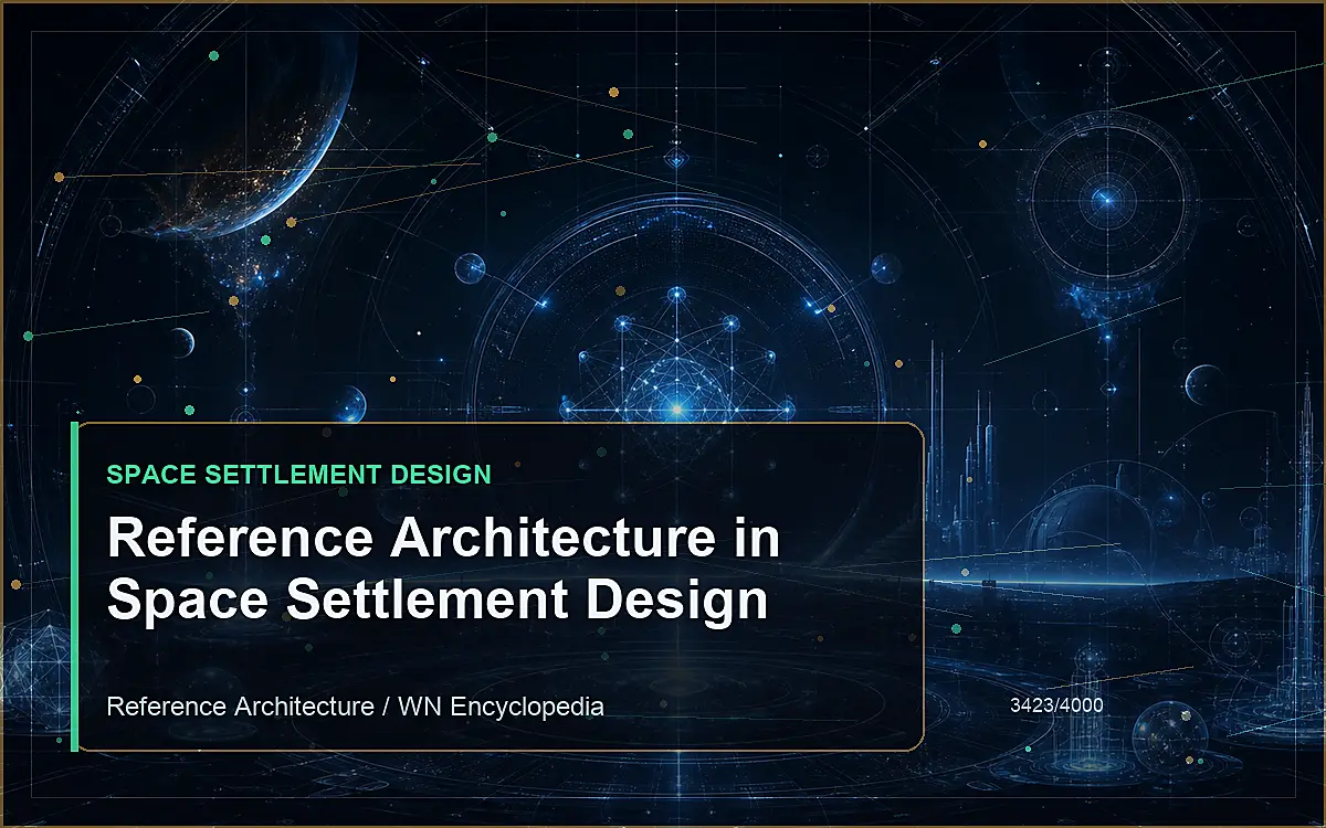 AI-generated encyclopedia reference image for Reference Architecture in Space Settlement Design