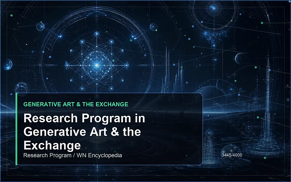 AI-generated encyclopedia reference image for Research Program in Generative Art & the Exchange