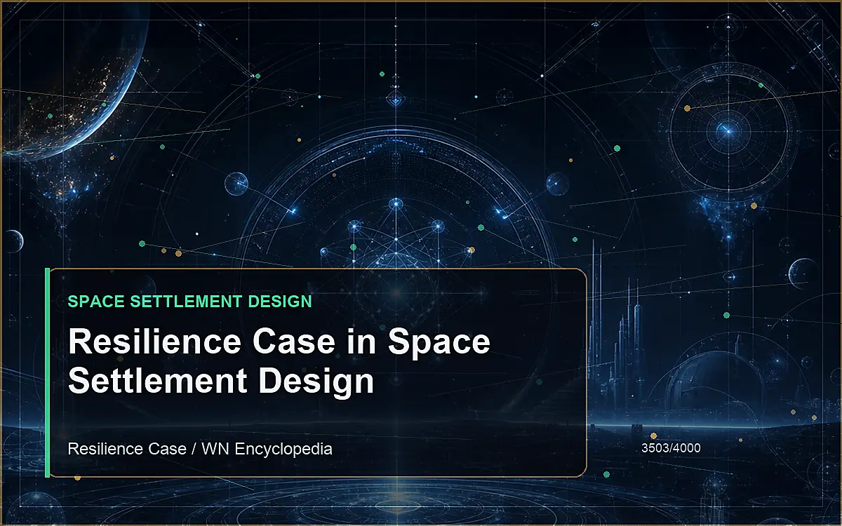 AI-generated encyclopedia reference image for Resilience Case in Space Settlement Design