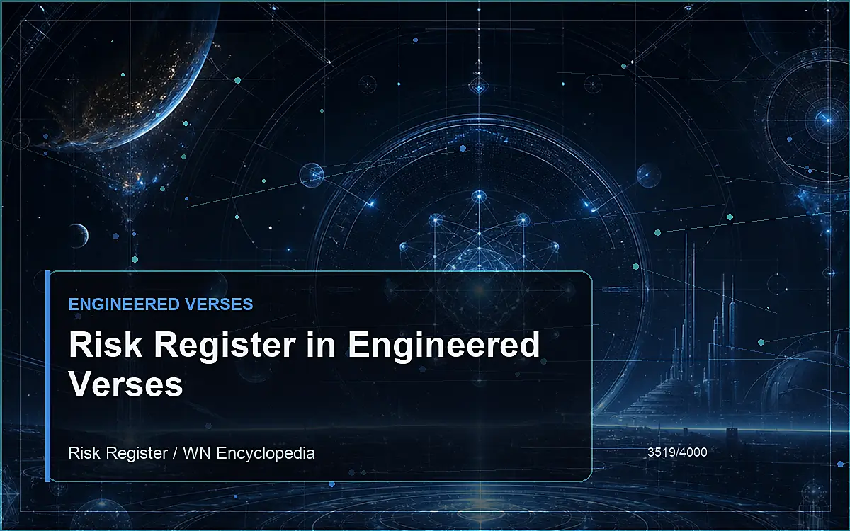 AI-generated encyclopedia reference image for Risk Register in Engineered Verses