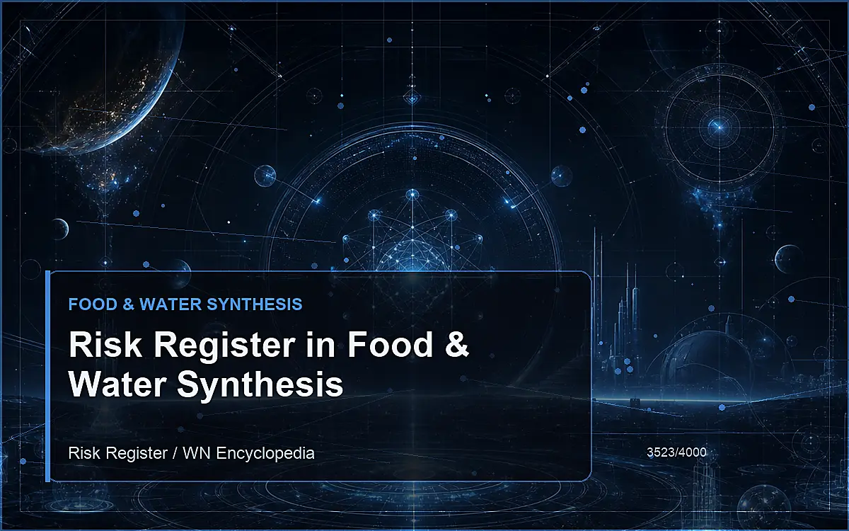 AI-generated encyclopedia reference image for Risk Register in Food & Water Synthesis