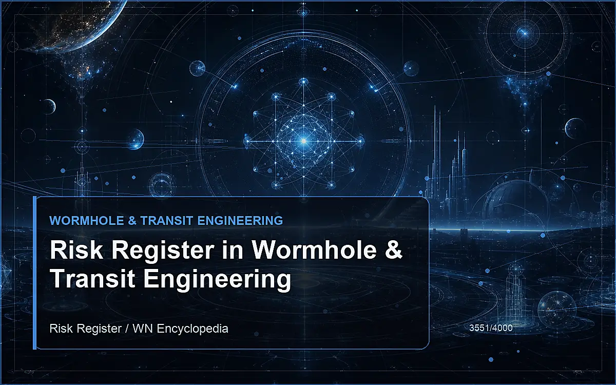 AI-generated encyclopedia reference image for Risk Register in Wormhole & Transit Engineering