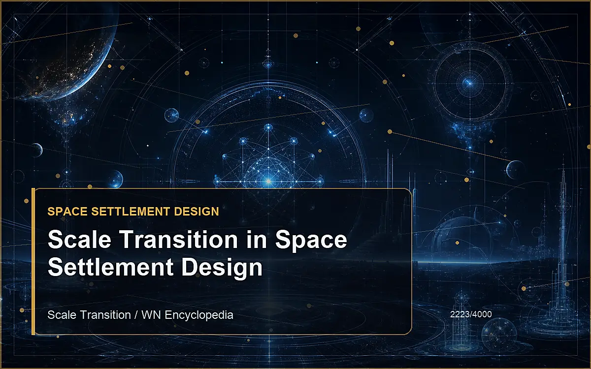 AI-generated encyclopedia reference image for Scale Transition in Space Settlement Design