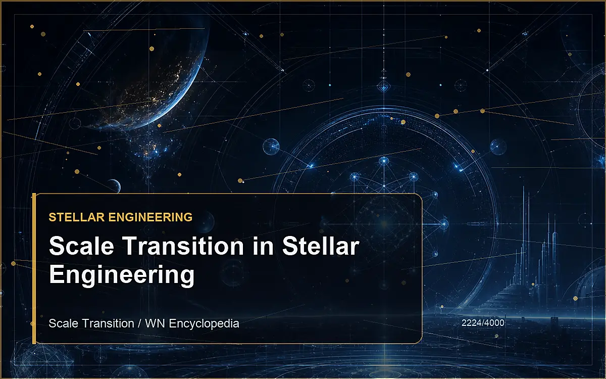 AI-generated encyclopedia reference image for Scale Transition in Stellar Engineering